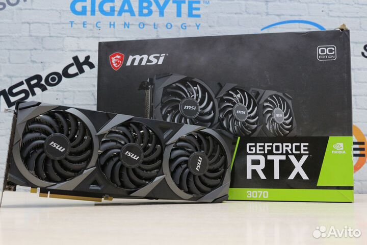 Видеокарта MSI RTX 3070 Ventus 3X OC 8GB Гар. днс