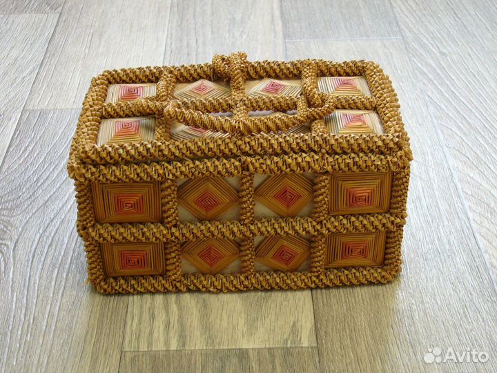 Шкатулка из соломки. СССР