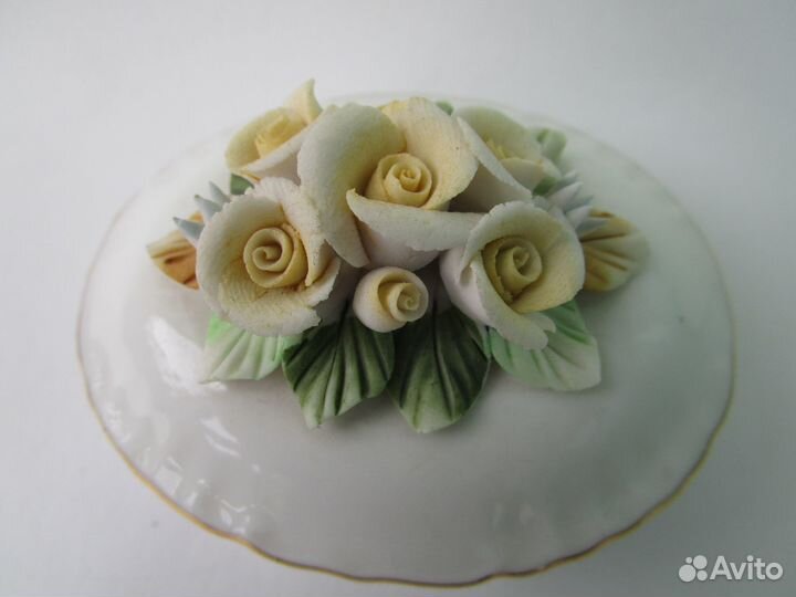 Шкатулка цветы костяной фарфор regal англия