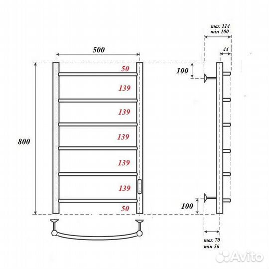 Электрический полотенцесушитель Point 04 PN04858