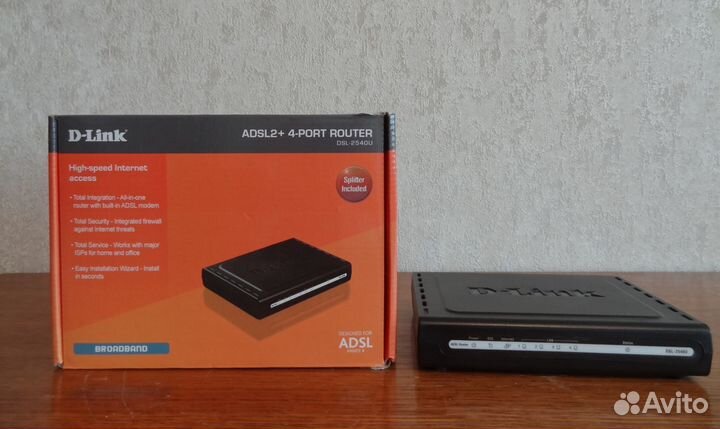 Модем-роутер D-Link DSL-2540u - бу