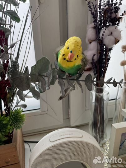 Декоративный Искусственный Волнистый попугайчик