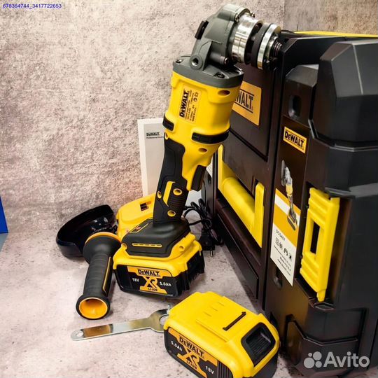 Болгарка ушм dewalt аккумуляторная 125 мм 2 аккум