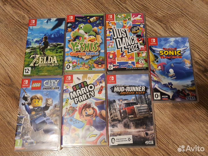 Коллекция картриджей nintendo switch