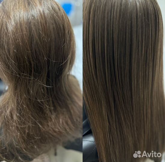 Кератиновое выпрямление волос