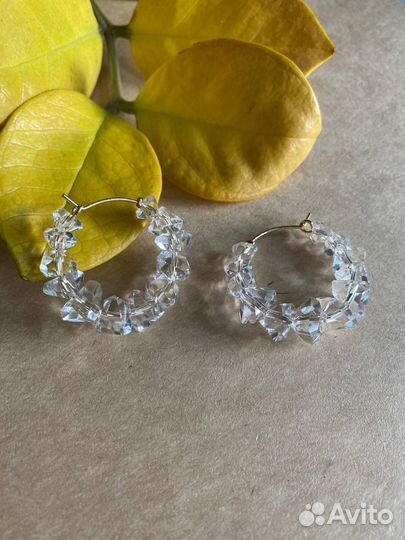 Серьги Конго из кристаллов