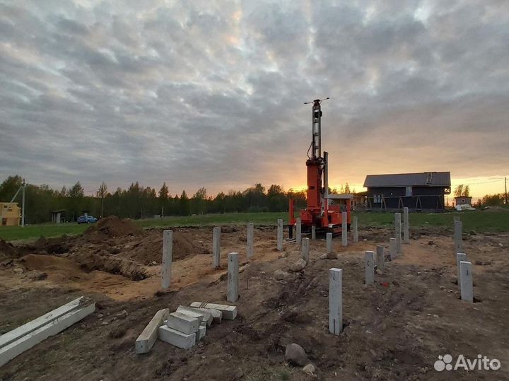 Фундамент на жб сваях под ключ / Жб сваи