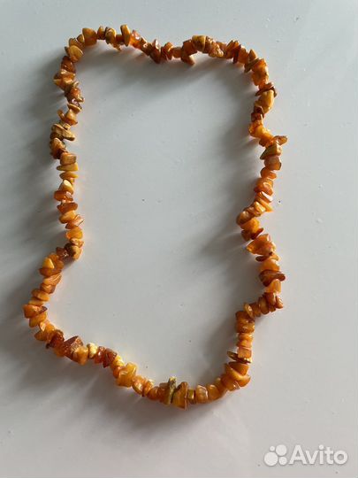 Бусы, кольцо, янтарь СССР