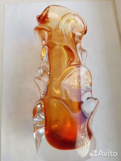 Ваза Чешское цветное стекло 20 см