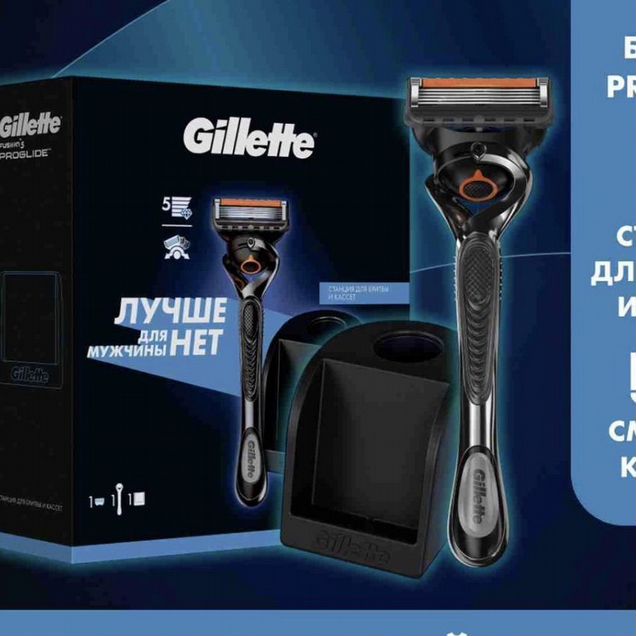 Набор Gilette с бритвой Proglide и станцией