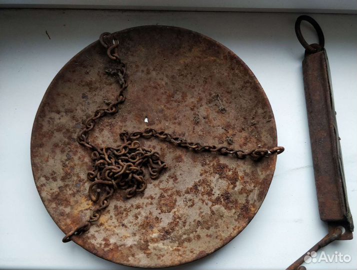 Антиквариат, винтажные пудовые весы