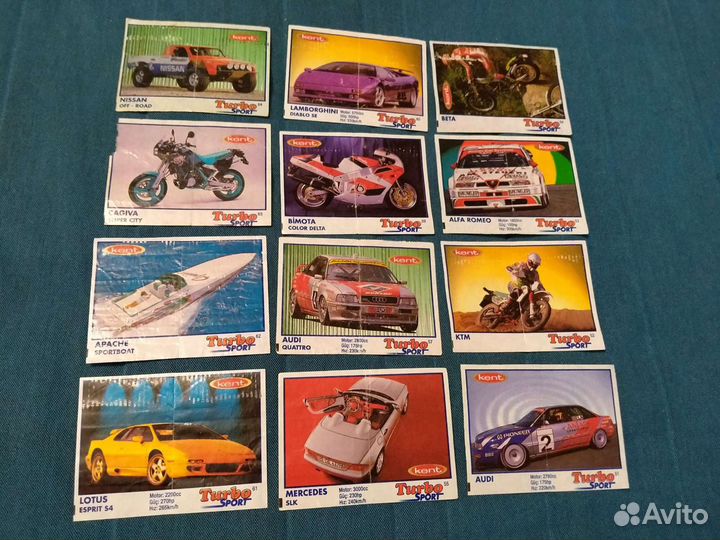 Вкладыши от жвачки Turbo Sport