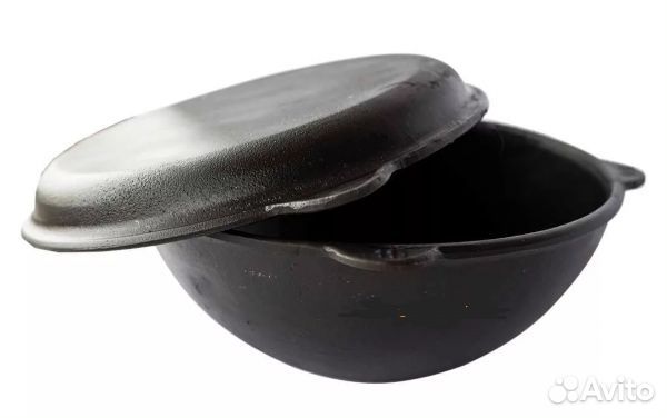 Крышка сковородка на казан 8 л чугунная