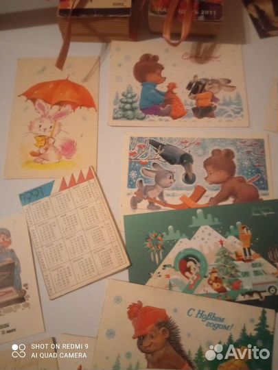 Открытки СССР календарики СССР