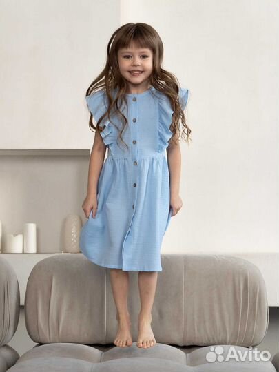 Платье из муслина для девочки