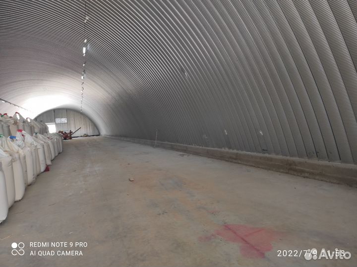 Арочный ангар собственное производство