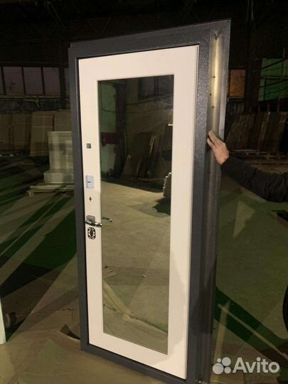 Дверь металлическая с зеркалом