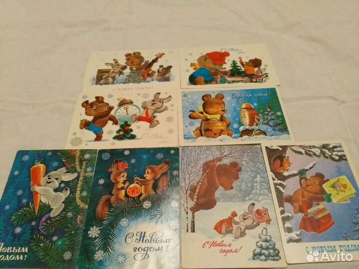 Открытки ссср, новогодние. Зарубин. Одним лотом