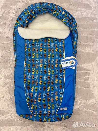 Зимний конверт в коляску на овчине