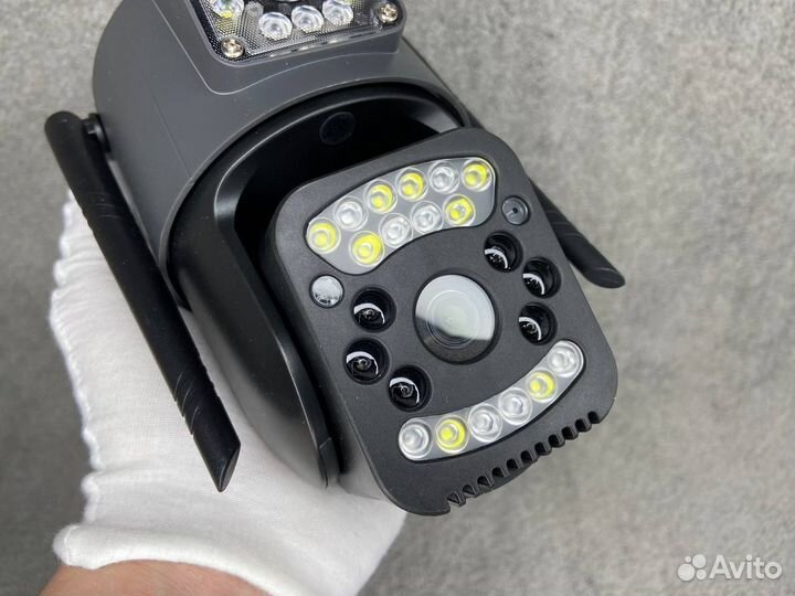 Камера видеонаблюдения с симкартой 4g 2 объектива