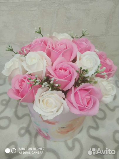 Букет из мыльных роз