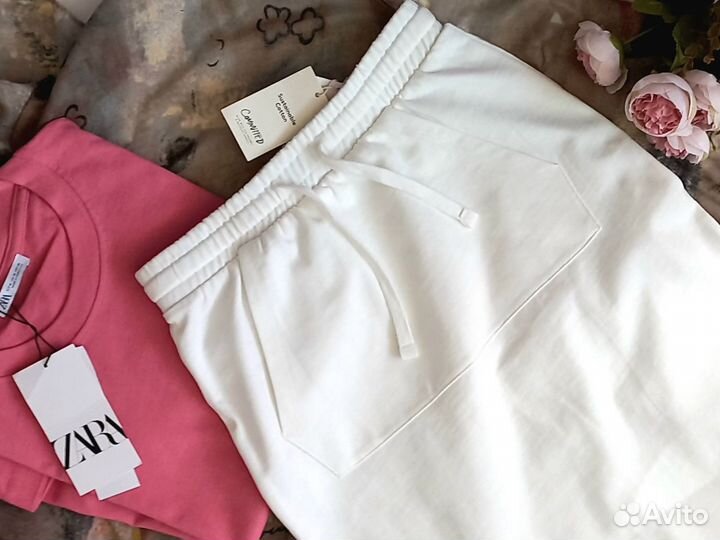 Юбка миди Mango 40 42 белая оригинал