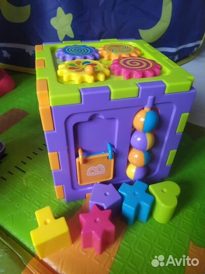 Развивающие игрушки, Бизикуб, юла, горка