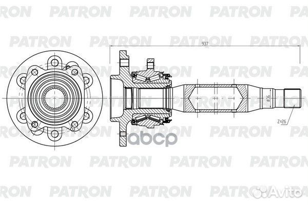 Полуось прав MB Sprinter / VW Crafter (z26, со