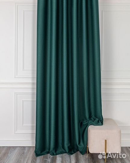 Комплект штор рогожка Орфей Виридиан