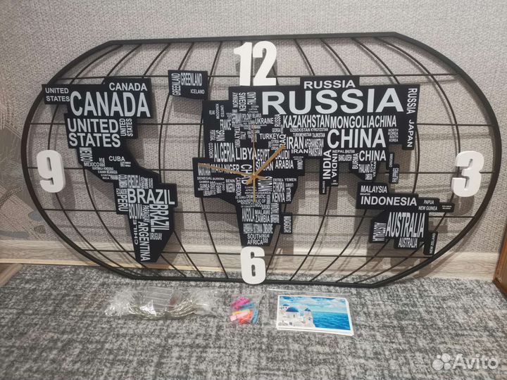 Часы Карта мира