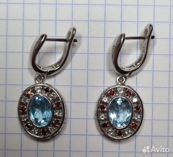 Серьги серебро СССР 925 проба