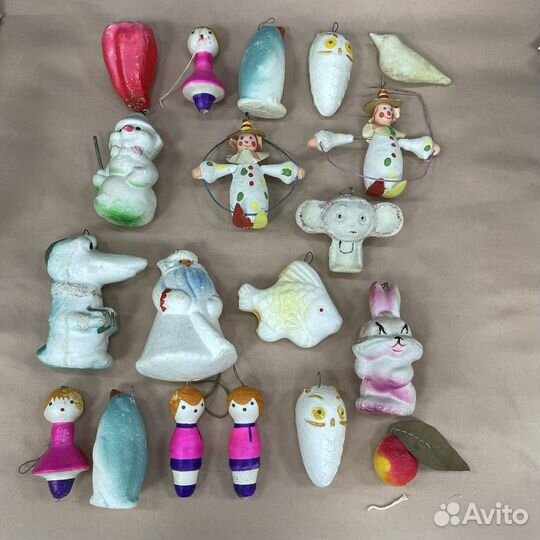 Елочные игрушки СССР пенопласт (сзр)