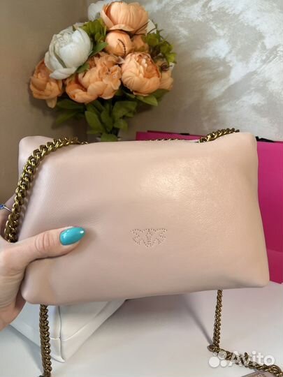 Сумка pinko оригинал розовая