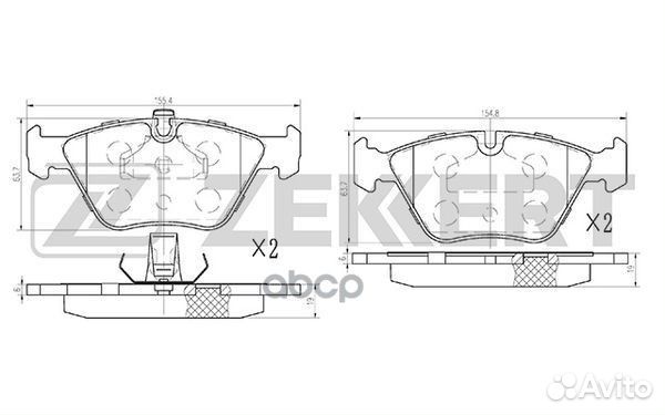 Колодки торм. диск. передн. BMW 5 (E39) 95- bs