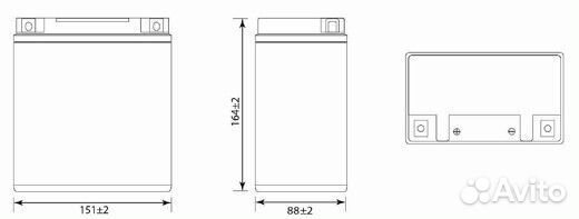 Акб Delta CT 1216.1 16 ah 151х88х164