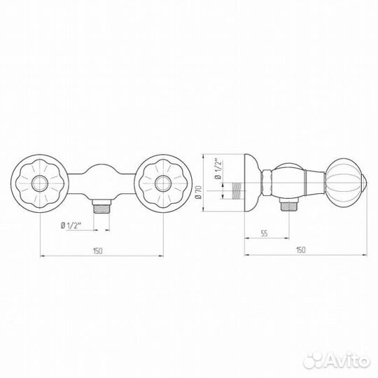 Смеситель для душа Migliore Olivia 18998 бронза