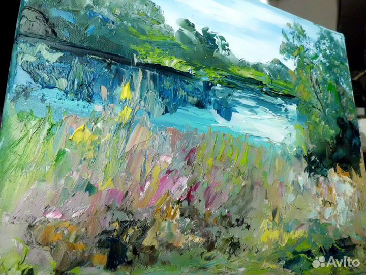 Картина «Перед дождём»,холст,масло,мастихин,24х30