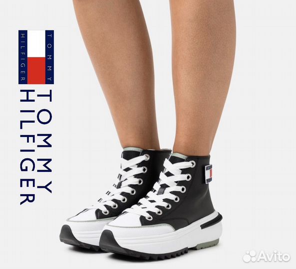 Tommy hilfiger новые кроссовки кеды 39 нат кожа