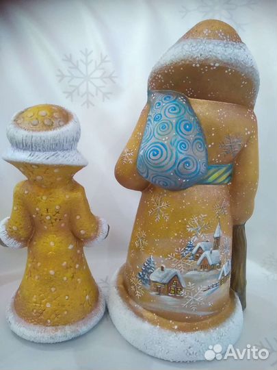 Дед Мороз и Снегурочка. Авторская роспись