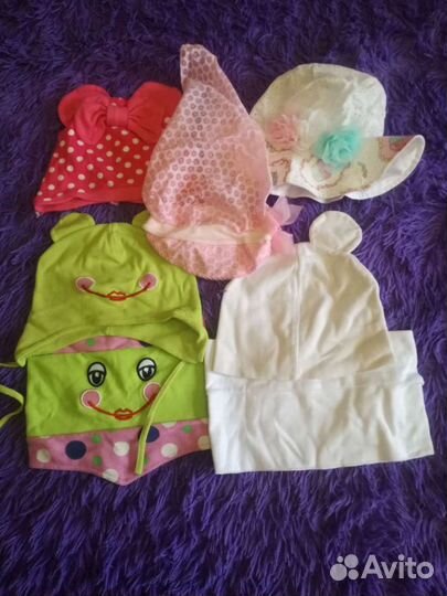 Шапка,панама детская,повязки наборы