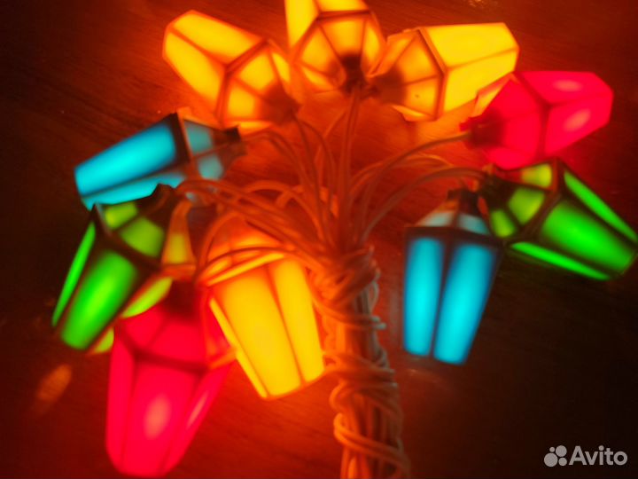 Гирлянда на запчасти (рабочая лампы на 18 вольт)