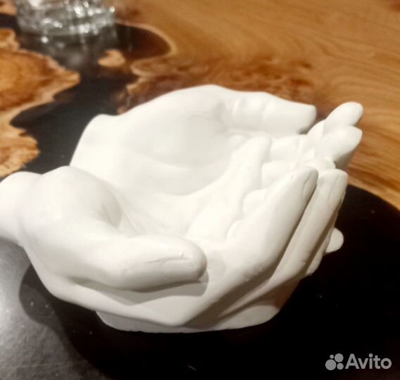 Ладони подсвечник кашпо конфетница форма силикон