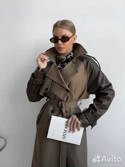 Тренч женский 42 44 46 48 коричневый