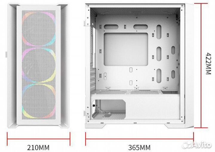 Игровой корпус Alisio для пк M-ATX, белый