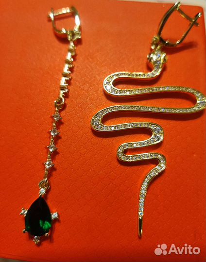 Серьги авторская ювелирная бижутерия