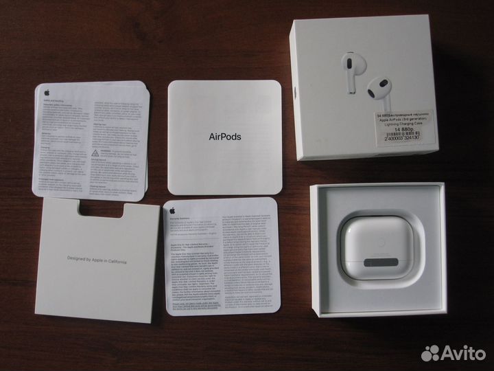 Наушники беспроводные Apple Air Poids3d generation