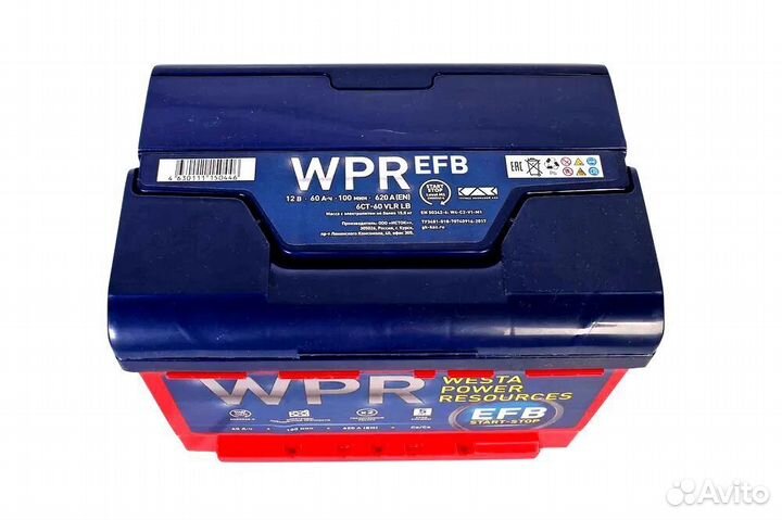 Аккумулятор WPR EFB 6ст- 60 VLR (0) LB