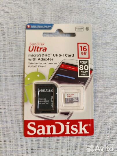 Карта памяти micro SD 16GB