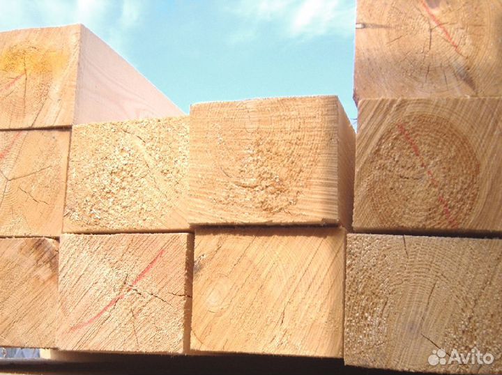 Качественный брус, камерная сушка, сосна, разные с
