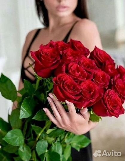 Розы высокие Доставка цветов